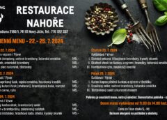 Týdenní menu v restauraci Nahoře 22.7.2024 – 26.7.2024